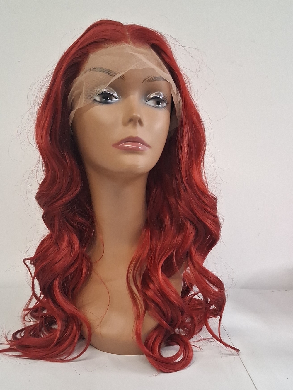 NWT Womens Sisifire Red Lace Front Wavy Women's Wig
